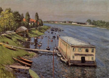  argenteuil painting - Boathouse in Argenteuil Impressionists Gustave Caillebotte